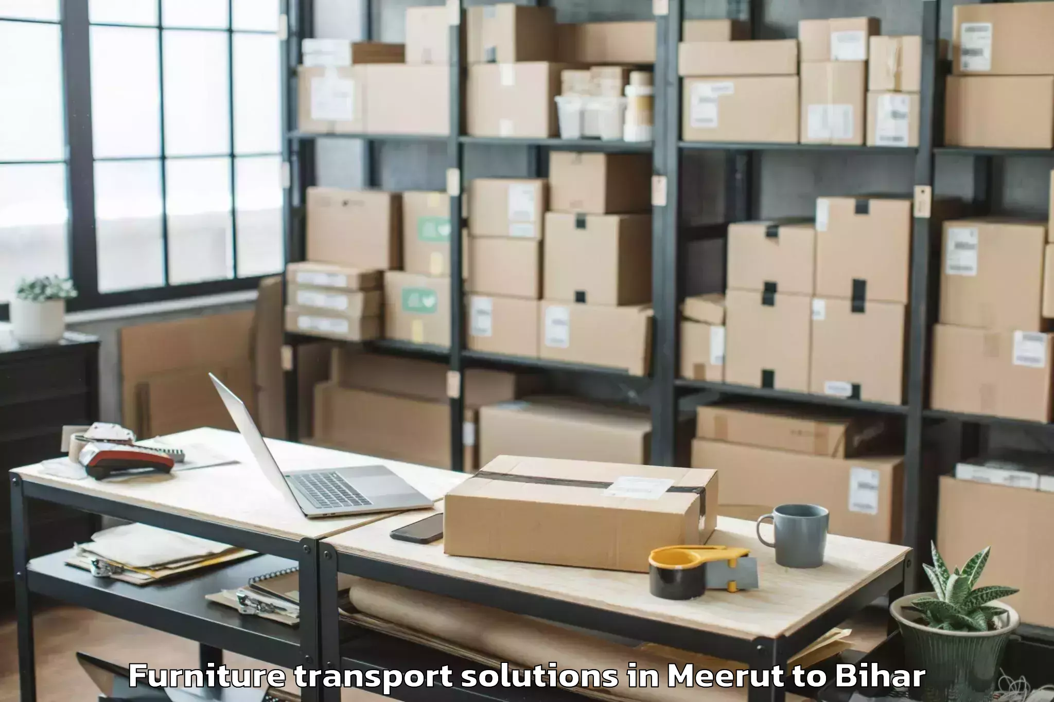 Efficient Meerut to Gaunaha Furniture Transport Solutions